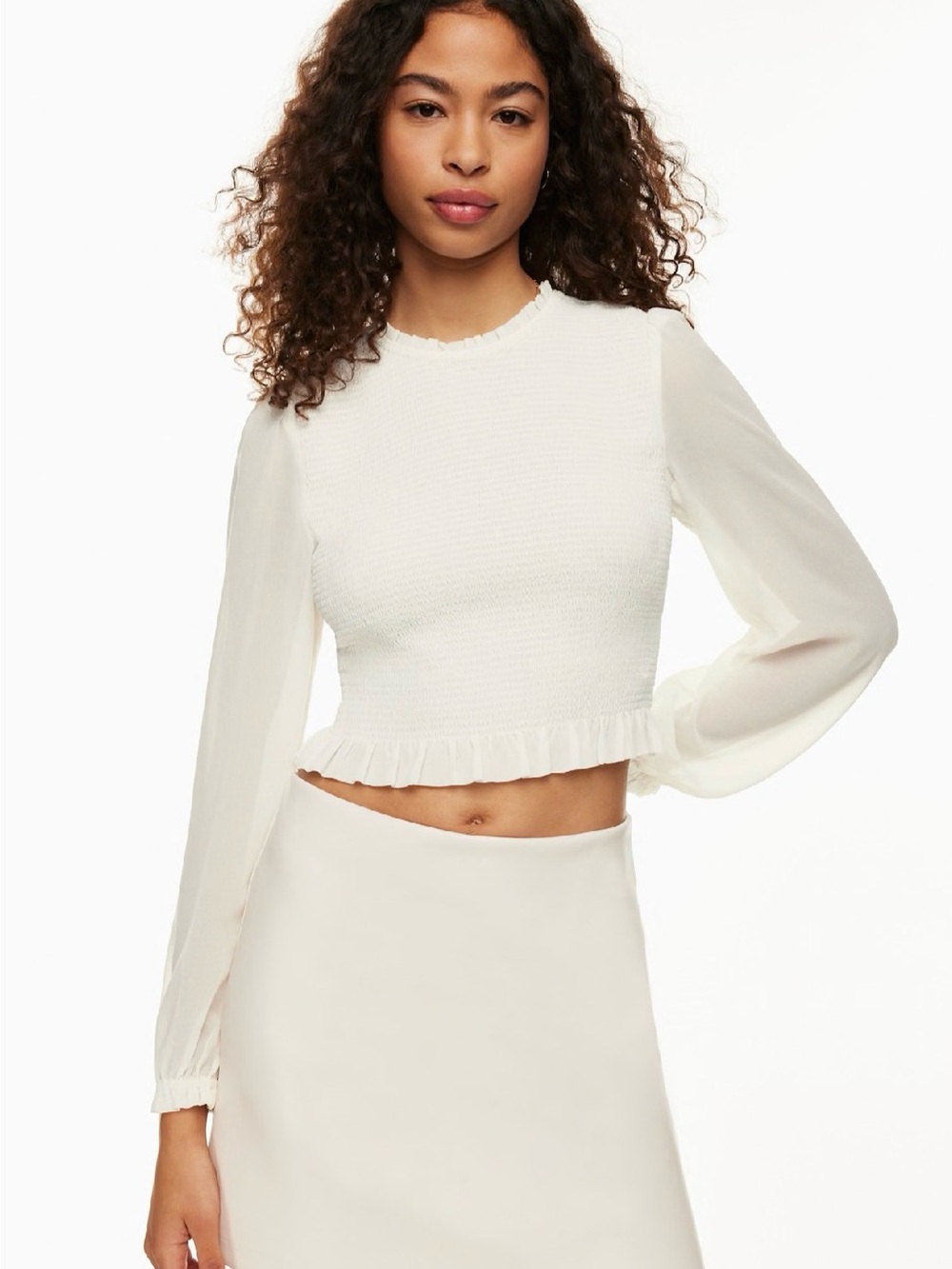 Aritzia Wilfred Tempest Blouse Light Birch - Medium